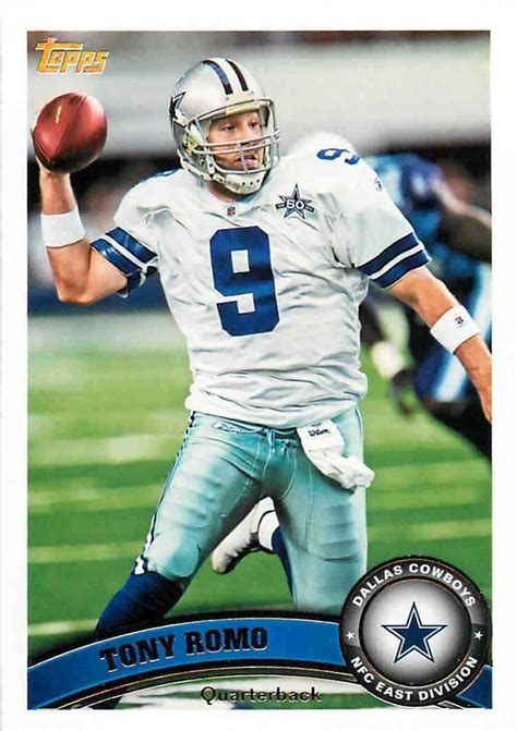 2011 Topps Tony Romo #360 | Dallas cowboys football team, Tony romo, Football cards