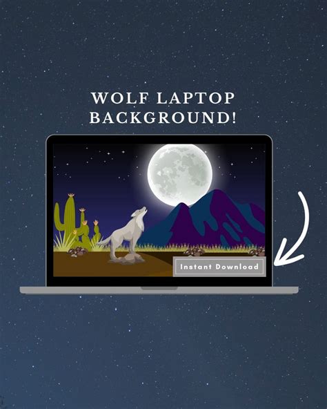 Wolf Laptop Background Wolf Screensaver Wolf Howling at - Etsy