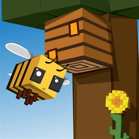 cute lil bee art i made :) : r/Minecraft