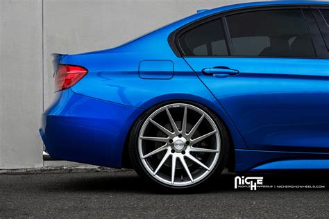 BMW 335 custom wheels Niche Surge - M112 20x8.5, ET +35, tire size 235/35 R20. 20x10.5 ET+35 255 ...