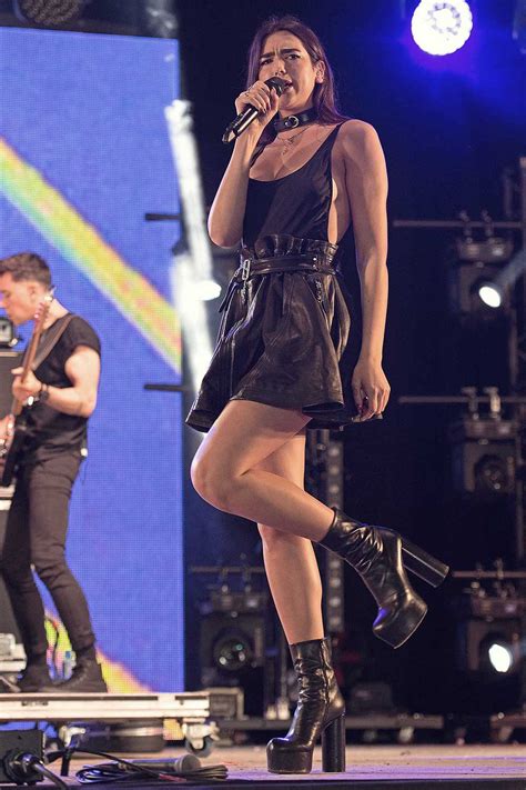 Dua Lipa performs at the Wireless Festival - Leather Celebrities