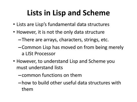 Lists in Lisp and Scheme - ppt download