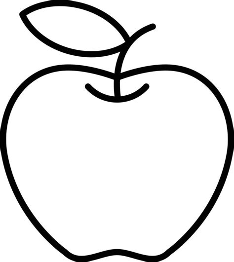 Apple Outline Icon 9238065 Vector Art at Vecteezy