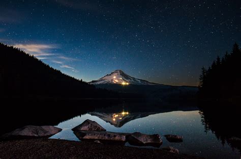 Mt.Hood from Trillium Lake - Winter - Matthew E Godfrey