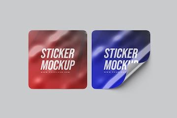 Premium PSD | Sticker mockup