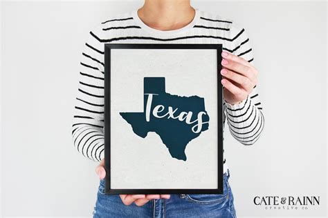 Texas Art Print Texas Wall Art State Art State Prints | Etsy