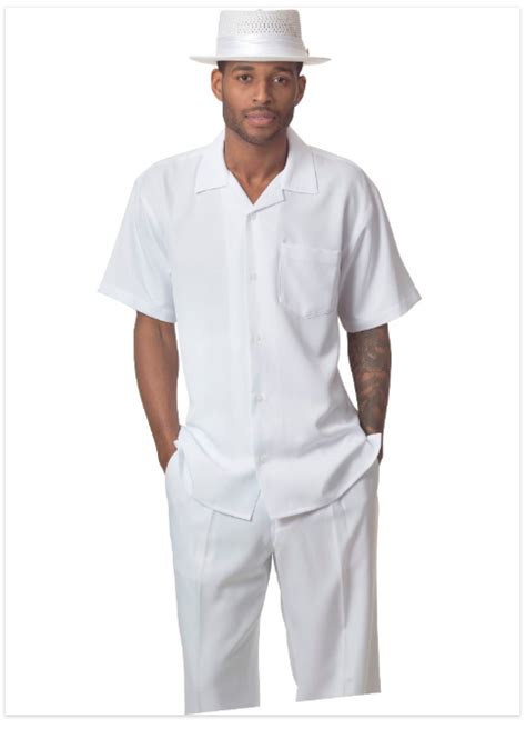 Montique 696 Walking Suits White - Mens Leisure Suits - Abby Fashions