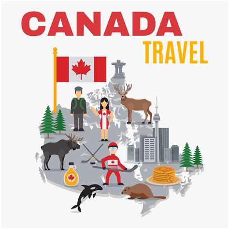 Decorative Map Canada Poster 477907 Vector Art at Vecteezy