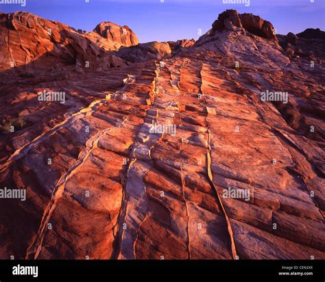 Sunrise on Valley of Fire State Park in Nevada, about 35 miles north of ...