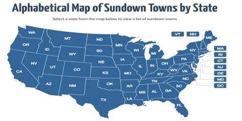 Sundown Towns by State - Tools For Racial Justice