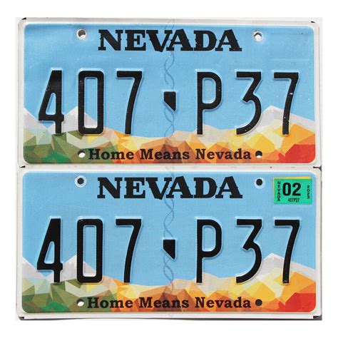 2023 Nevada Pair #407P37 | ShopLicensePlates