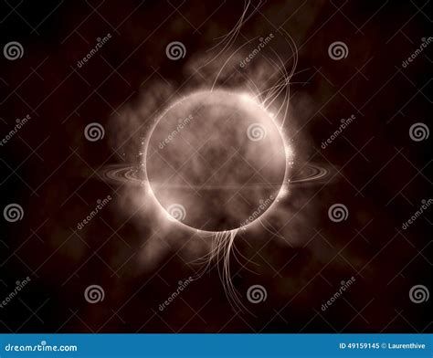 Saturn with nebula stock illustration. Illustration of cosmo - 49159145