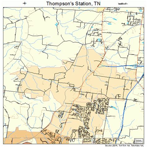 Thompson's Station Tennessee Street Map 4773900