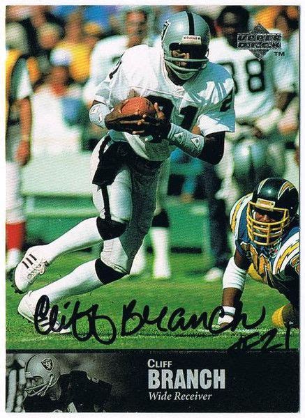 Cliff Branch autograph 1997 Legends card | Oakland raiders, Nfl raiders ...