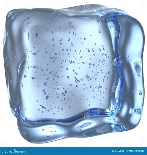 Ice Cube with Small Bubbles Stock Illustration - Illustration of background, light: 34605361