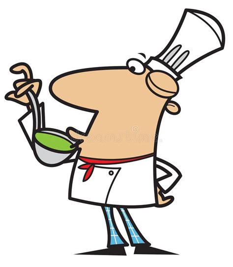 Cartoon chef. Cartoon illustration of a chef tasting soup , #AFFILIATE ...