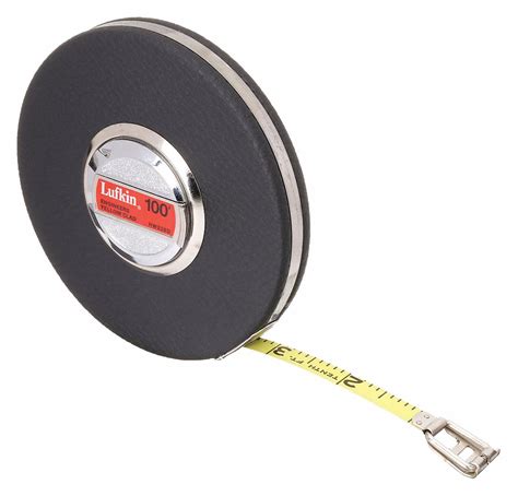 CRESCENT LUFKIN, 100 ft Blade Lg, 3/8 in Blade Wd, Long Tape Measure ...