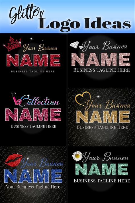 Glitter Logos in 2021 | Naming your business, Custom logo design ...