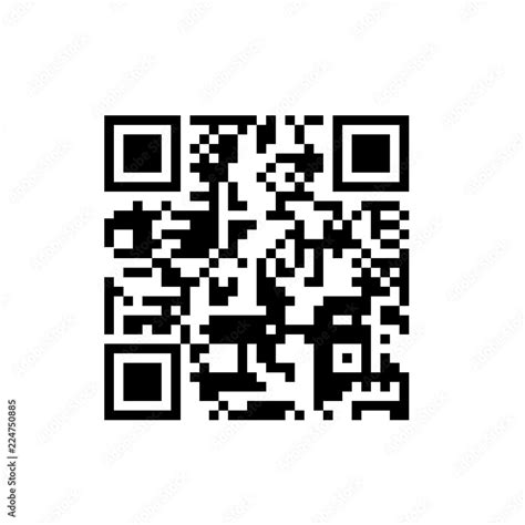 Qr code vector icon. Black qr code icon for scanning with mobile app ...