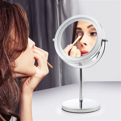 5X Magnifying Makeup Cosmetic LED Touch Mirror Light Beauty Rotating ...
