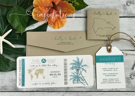 Boarding Pass Wedding Invitations Destination Wedding | Etsy | Boarding ...