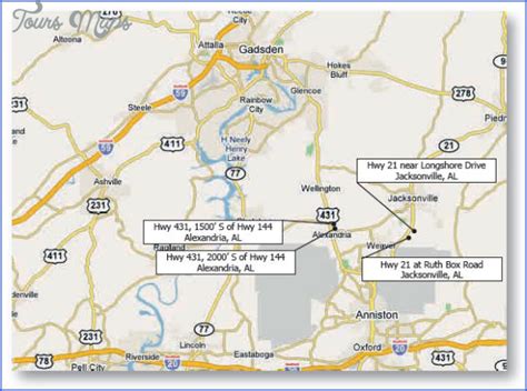 Anniston Map - ToursMaps.com