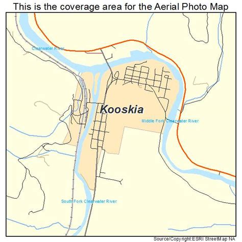 Aerial Photography Map of Kooskia, ID Idaho