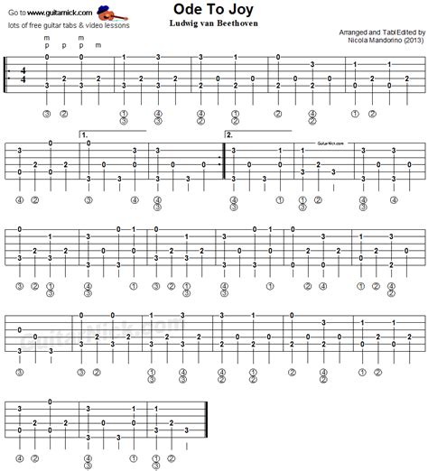 Camión golpeado miércoles seta ode to joy easy guitar tab llave inglesa ...