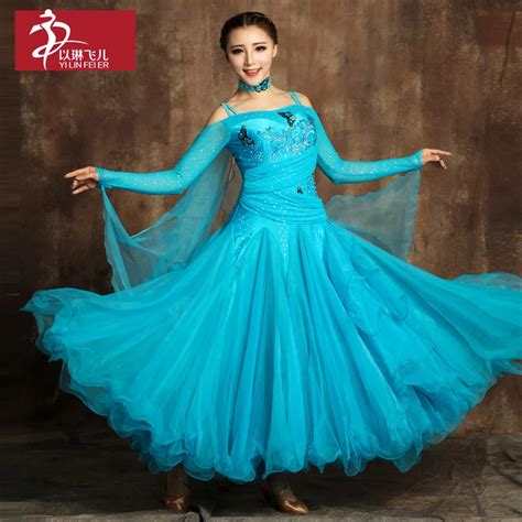 Ballroom Gaya Baru Rok Ayunan Besar Dress230 Tari Modern Waltz Tango Bola Tari Kostum di ...