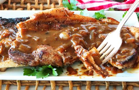 Delicious Pork Steaks with Savory Brown Onion Gravy