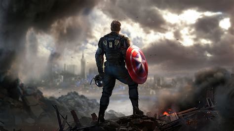 Download wallpaper 2048x1152 captain america, marvel's avengers, first ...