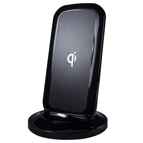 Black Qi Tabletop Wireless Charging Stand