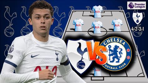 TOTTENHAM HOTSPUR POTENTIAL STARTING LINEUP VS CHELSEA FC | PREMIER LEAGUE 2023 MATCH WEEK 11 ...