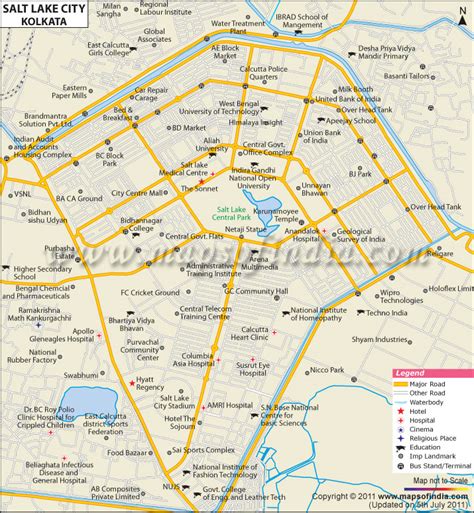 Salt Lake Map, Kolkata - Maps Of India