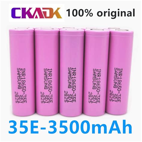 100% Original For Samsung 18650 3500mAh 20A discharge INR18650 35E 3500mAh 18650 Li-ion battery ...