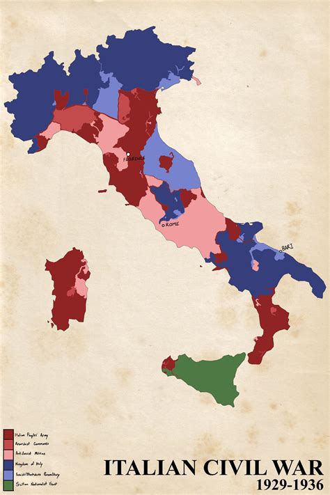 Italian Civil War (1929-1936) : r/imaginarymaps