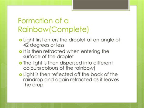 PPT - Understanding Formation of a Rainbow PowerPoint Presentation, free download - ID:5508079