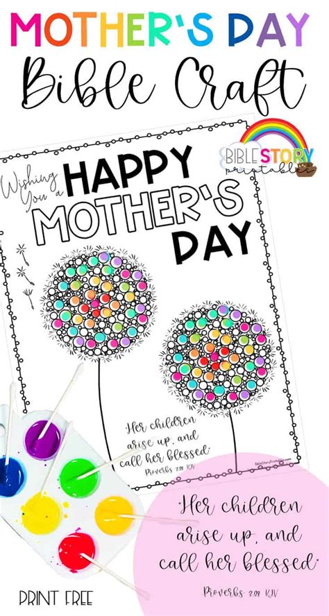 Mother's Day Bible Craft For Kids Bible Story Printables, 46% OFF