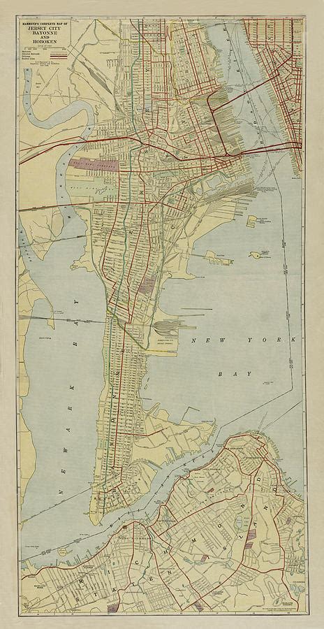 Map of Hoboken 1912 Photograph by Andrew Fare - Pixels