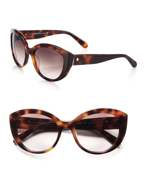 Kate spade Sherrs 55Mm Modified Cat'S-Eye Sunglasses in Brown (TORTOISE ...