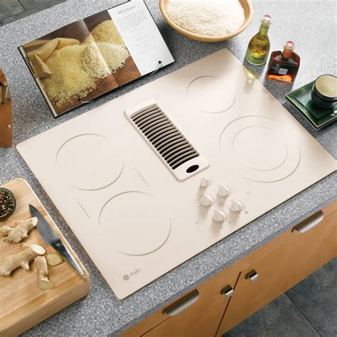 GE Profile 30-Inch Downdraft Electric Cooktop (Color: Bisque) at Lowes.com