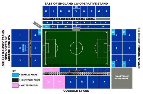 Portman Road Seating Plan - Seating plans of Sport arenas around the World