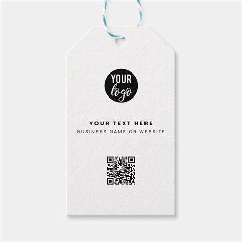 QR Code Business Logo Modern Minimalist Business Business Gift Tags, Business Item, Business ...