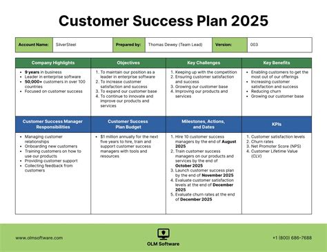 Customer Success Plan Template - Venngage