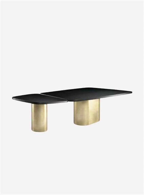 Italian Marble Dining Table in Golden Finishing - Urban Reflections