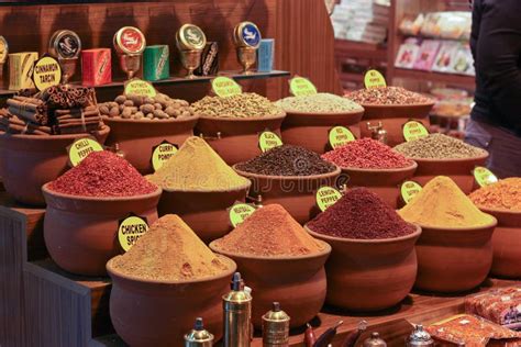 Closeup of Spices on Sale Market. Turkey, Istanbul Grand Bazaar Stock Image - Image of black ...
