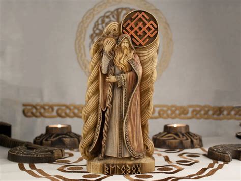 Wooden Belobog Statue - Slavic Mythology Pagan Sculpture – Art Carving Shop