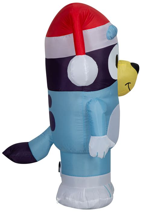 Gemmy Christmas Airblown Inflatable Bluey in Santa Hat Bluey, 3.5 ft T – Seasons Inflatables