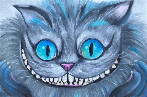 Cheshire Cat Painting Alice in Wonderland Original Art Cheshire Cat ...