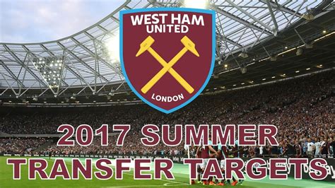 West Ham Transfer Targets Summer 2017 - YouTube